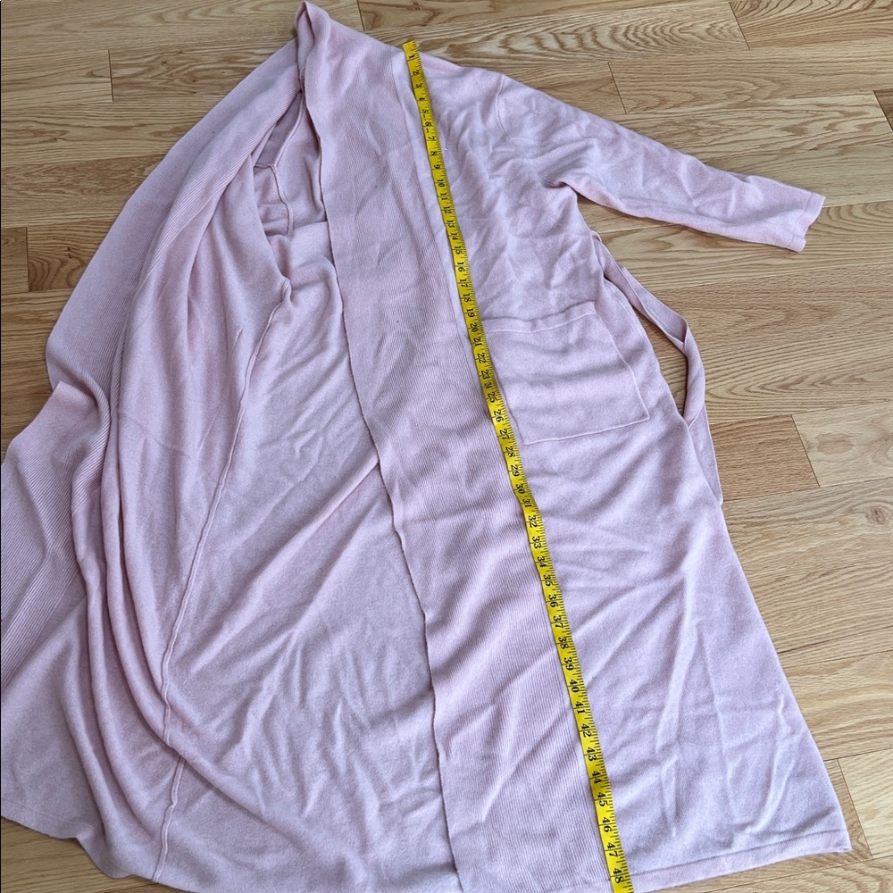 NWT! Arlotta M/L cashmere blend Soft Pink Long Robe. - Picture 10 of 12